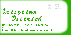 krisztina dietrich business card